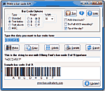 Click to see the Bar Code 39 font software utility that comes with this package