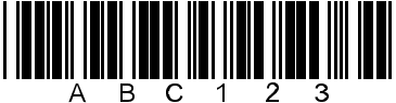 Bar Code 39 Human Readable bottom
