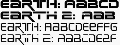 Earth Font Set Samples