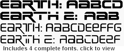 Earth font sample