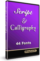 Script and Calligraphy Font Set